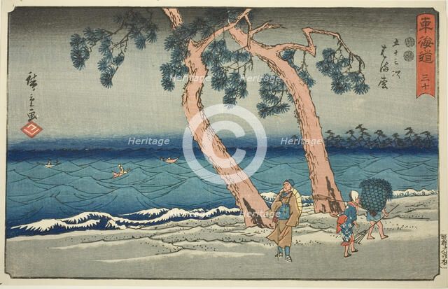 Hamamatsu—No. 30, from the series "Fifty-three Stations of the Tokaido (Tokaido gojusan..., c. 1847/ Creator: Ando Hiroshige.