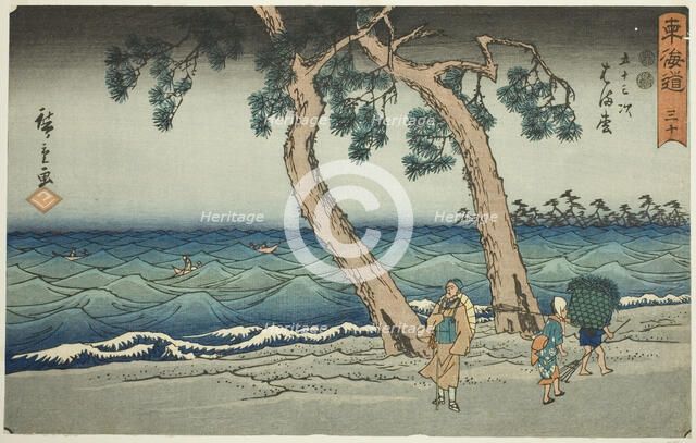 Hamamatsu—No. 30, from the series "Fifty-three Stations of the Tokaido (Tokaido gojusan..., c1847/52 Creator: Ando Hiroshige.