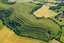 Hambledon Hill, an Iron Age multivallate hillfort earthwork, Child Okeford, Dorset, 2022. Creator: Damian Grady