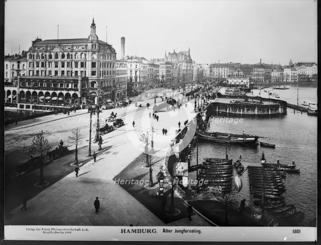 Hamburg . Alter Jungfernstieg, 1906. Creator: Unknown.