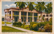 Hamburg American Line Office at Cristobal, Canal Zone, c1920s