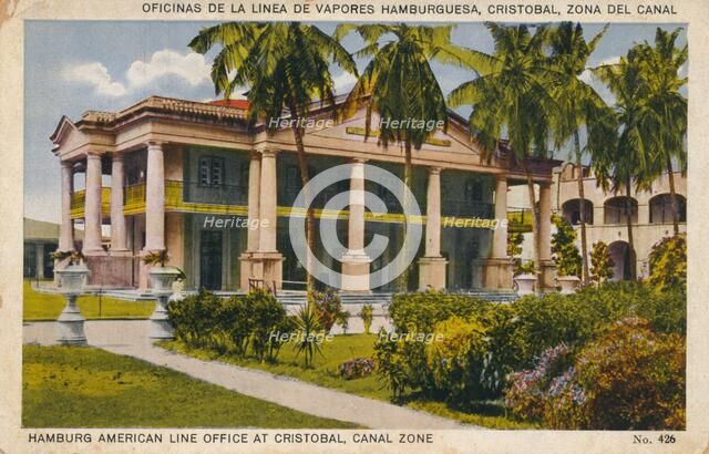 Hamburg American Line Office at Cristobal, Canal Zone, c1920s. Artist: Unknown