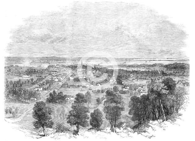 Hamilton, Canada West, from the Mountain, 1856.  Creator: Unknown.
