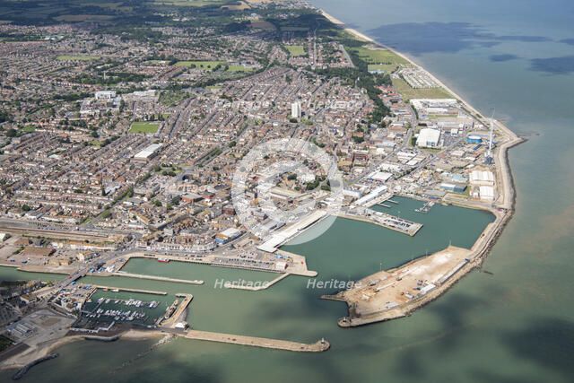 Hamilton Dock, Waveney Dock and the outer harbour at Lowestoft, Suffolk, 2019. Creator: Historic England.
