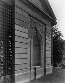 Hamilton Rice Home in Newport, Rhode Island, exterior detail, between 1917 and 1927. Creator: Frances Benjamin Johnston