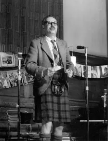 Hamish Henderson, Cecil Sharp House, London, late 1950s-early 1960s. Artist: Eddis Thomas