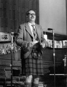 Hamish Henderson, Cecil Sharp House, London, late 1950s-early 1960s. Artist: Eddis Thomas