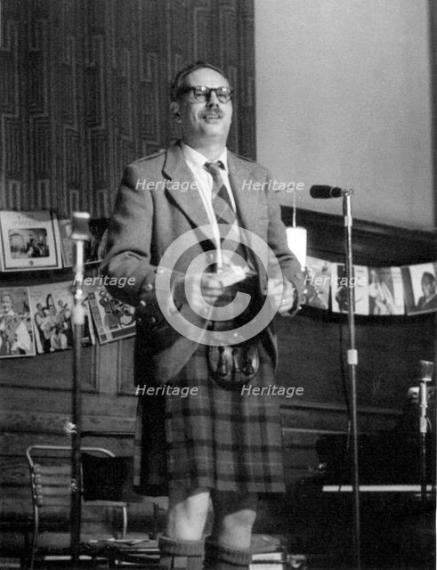 Hamish Henderson, Cecil Sharp House, London, late 1950s-early 1960s. Artist: Eddis Thomas