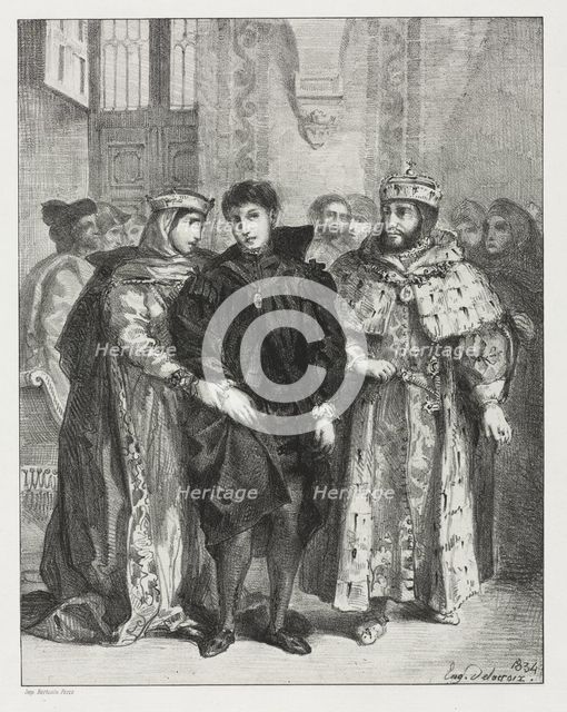 Hamlet, 1834. Creator: Eugène Delacroix (French, 1798-1863).