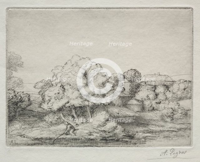 Hamlet near the Lake (Hameau près du Lac). Creator: Alphonse Legros (French, 1837-1911).