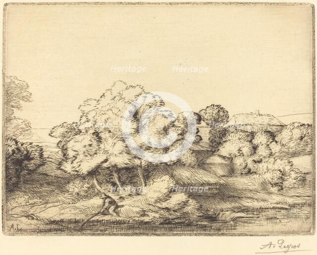 Hamlet near the Lake (Le hameau pres du lac). Creator: Alphonse Legros.