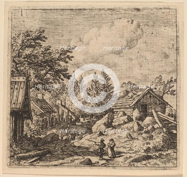 Hamlet on Mountainous Ground, probably c. 1645/1656. Creator: Allart van Everdingen.