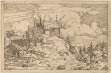 Hamlet on a Hill, probably c. 1645/1656. Creator: Allart van Everdingen