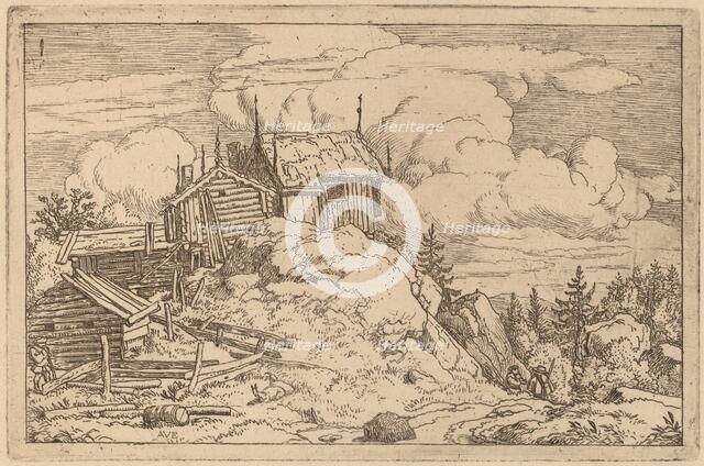 Hamlet on a Hill, probably c. 1645/1656. Creator: Allart van Everdingen.