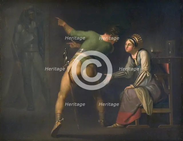Hamlet and his Mother, Episode from Shakspeare's Hamlet, 1776-1779. Creator: Nicolai Abraham Abildgaard.