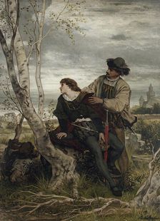Hamlet and Horatio in the Churchyard, 1868. Creator: Victor Muller