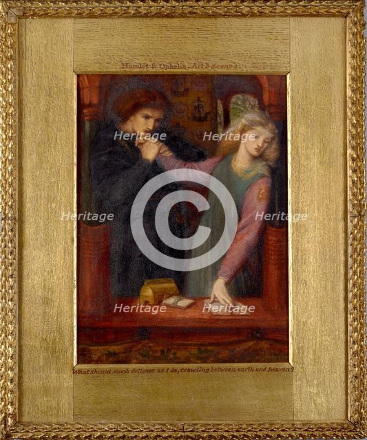 Hamlet and Ophelia, 1866. Artist: Dante Gabriel Rossetti.