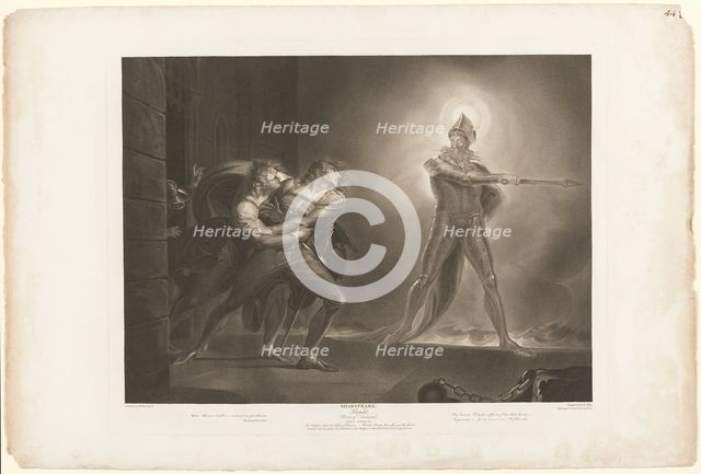 Hamlet, Horatio, Marcellus and the Ghost, 1796. Creator: Robert Thew.