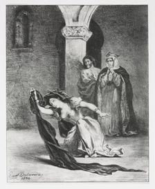 Hamlet: The Chant of Ophelia, 1834. Creator: Eugène Delacroix (French, 1798-1863)