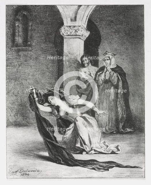 Hamlet: The Chant of Ophelia, 1834. Creator: Eugène Delacroix (French, 1798-1863).
