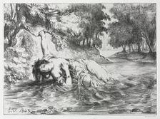 Hamlet: The Death of Ophelia, 1843. Creator: Eugène Delacroix (French, 1798-1863)