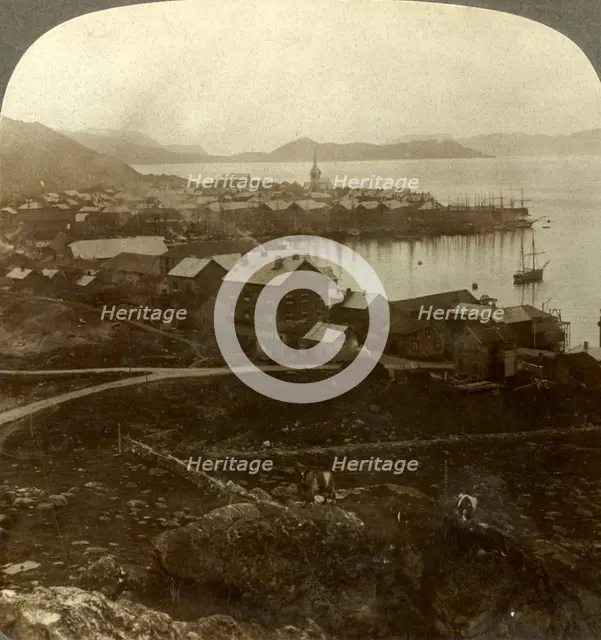 'Hammerfest. The world's northernmost town - no sunset from May 13 to July 29, Norway', c1905. Creator: Unknown.