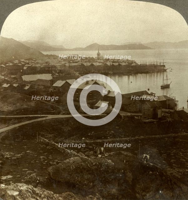 'Hammerfest. The world's northernmost town - no sunset from May 13 to July 29, Norway', c1905. Creator: Unknown.