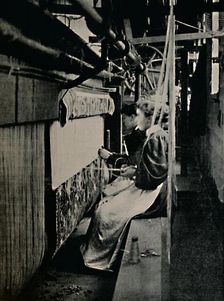 Hammersmith Carpet Weaving at Merton Abbey Works . Creator: Unknown
