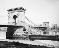 Hammersmith Bridge, Hammersmith, London, c1860-1883. Artist: Henry Taunt