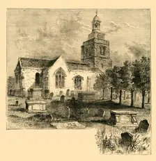 Hammersmith Parish Church, in 1820 (c1878). Creator: Unknown