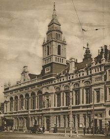 Hammersmith Town Hall from Hammersmith Broadway c1935. Creator: Donald McLeish
