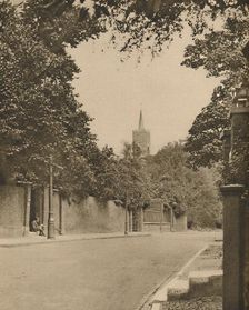Hampstead Church from Between the Leafy Walls of Frognal Lane c1935. Creator: Donald McLeish