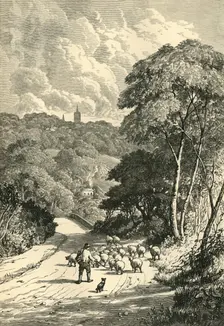 Hampstead, from the Kilburn Road c1876. Creator: Unknown