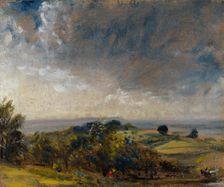 Hampstead Heath looking West towards Harrow (II), c1821. Creator: John Constable