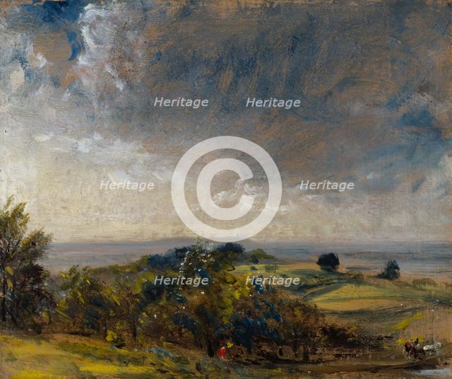 Hampstead Heath looking West towards Harrow (II), c1821. Creator: John Constable.