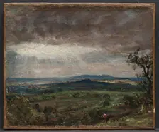 Hampstead Heath, Looking Toward Harrow, c. 1821. Creator: John Constable (British, 1776-1837)