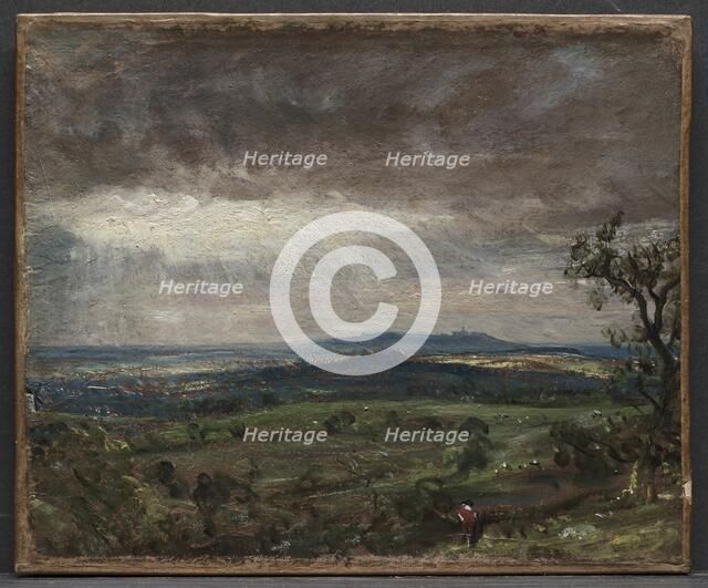 Hampstead Heath, Looking Toward Harrow, c. 1821. Creator: John Constable (British, 1776-1837).