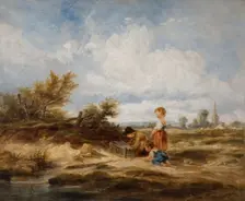 Hampstead Heath - The Bird Trap, 1845. Creator: William James Muller
