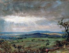 Hampstead Heath with Harrow in the Distance c1821. Artist: John Constable