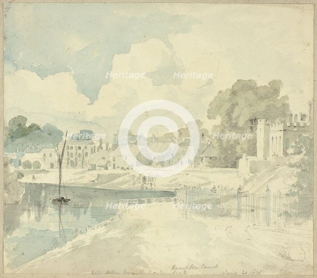 Hampton Court View taken from the Garden Seat, n.d. Creator: Henry Edridge.