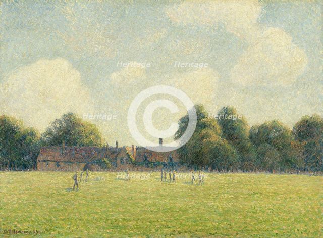 Hampton Court Green, 1891. Creator: Camille Pissarro.