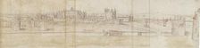 Hampton Court Palace from the North, c1550-1560. Artist: Anthonis van den Wyngaerde