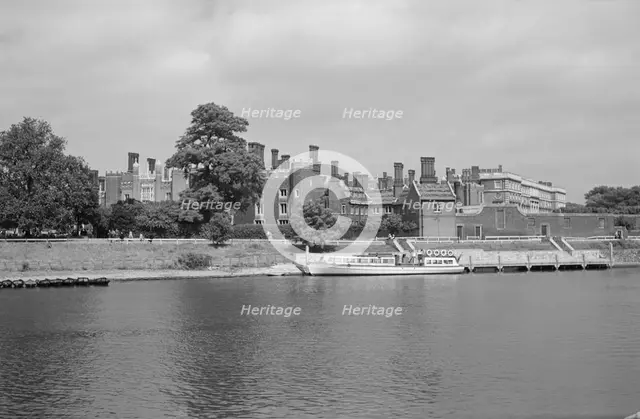 Hampton Court Palace, viewed from the south bank of the River Thames, c1945-c1965. Creator: SW Rawlings.