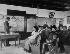 Hampton Institute, Hampton, Va., 1899 - male and female African American and Indian..., 1899 or 1900 Creator: Frances Benjamin Johnston