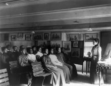 Hampton Institute, Hampton, Va., 1899 - male and female students in Geography class..., 1899 or 1900 Creator: Frances Benjamin Johnston