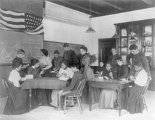 Hampton Institute, Va., 1899 - Classroom scenes - Bible history, 1899 or 1900. Creator: Frances Benjamin Johnston
