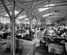 Hampton & Sons Ltd munition works, 43 Belvedere Road, Lambeth, London, July 1916. Artist: H Bedford Lemere