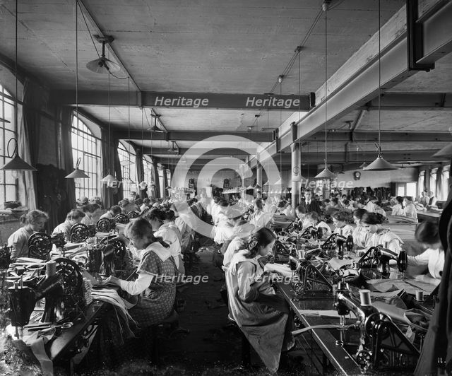 Hampton & Sons Ltd munition works, 43 Belvedere Road, Lambeth, London, July 1916. Artist: H Bedford Lemere.
