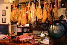 Hams for sale, Casa de Miranda, Puerto de la Cruz, Tenerife, Canary Islands, 2007. Creator: Peter Thompson