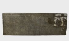 Han slab in low relief from mortuary chamber..., Han dynasty, 206 BCE-220 CE. Creator: Unknown
